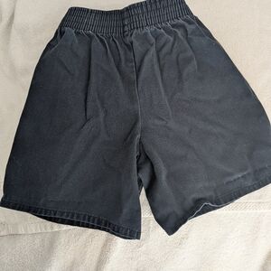 A+ Black Elastic Waist Shorts